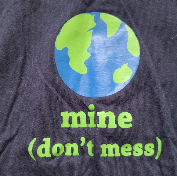 10 for $25 - Progressive Kid 6 Blue "mine (don't mess)" Organic Long Sleeve Top - Picture 3 of 4
